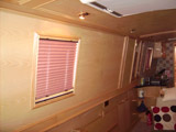 Narrow boat pleated blinds