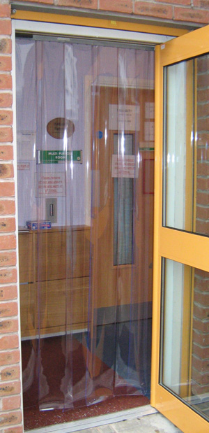 Clear PVC strips for doorways